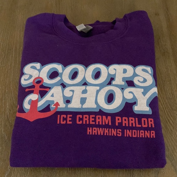 Gildan Tops - NWOT Stranger Things Scoops Ahoy Sweatshirt